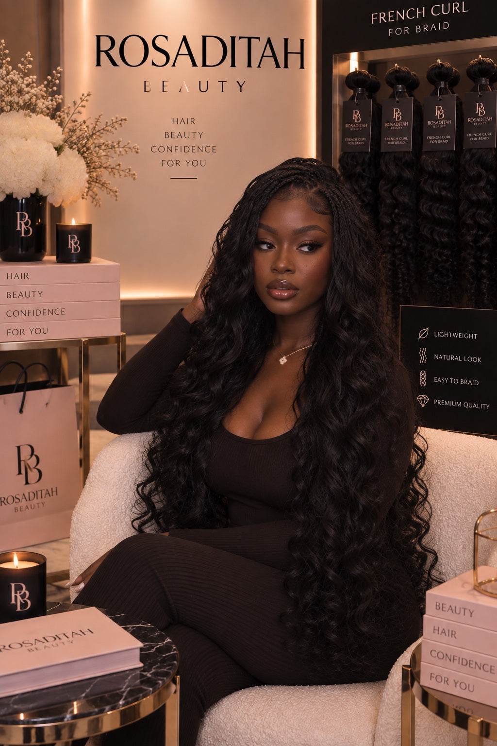 FRENCH CURL MÈCHES  PREMIUM NOIR 1B